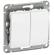 Выключатель 2кл. белый СП, 10А (механизм) GLOSSA