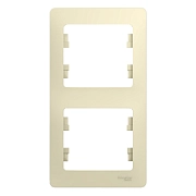 Рамка 2-я вертикальная бежевый GLOSSA