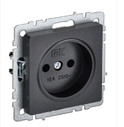 Розетка б/з черн. BRITE СП, 16А (РС10-1-0-БрЧ) (механизм) ИЭК