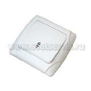 Выключатель 1кл. проходной белый СП, 10А, 220В (М0025) Маргарита