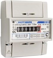 Счетчик ЭНЕРГОМЕРА СЕ101 R5 145 М6 /1фаз./1т./5-60А (рейка) (1/10шт) 2025 г