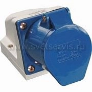 Розетка 113 стационарная 2Р+РЕ 16А 220В IP44 ИЭК