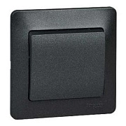 Выключатель 1кл. антрацит СП, 10А (в сборе) GLOSSA