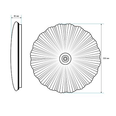 40Вт Светильник LED настенно-потолочный "ЖАСМИН" 40Вт НББД-Р-1 (390*90мм, основание 350мм) без ДУ 5500К TANGO РОССИЯ ЦВЕТНАЯ УПАКОВКА