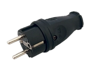 Вилка прямая каучук 2P+E 16А 250В IP44 VKL electric (1/20/200)