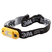 Фонарь налобный аккумуляторный GA-801 Налоб. Аккум, серия «Практик» 3Вт COB Li,  шарнир клипса, зарядка microUSB, блистер ERA