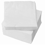 Салфетки бумажные "БЕЛЫЙ КОТ", р-р 24×24см, 1-сл, белые, упак 50шт (1/48)