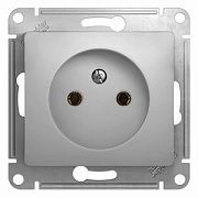 Розетка б/з алюминий СП, 16А (механизм ) GLOSSA