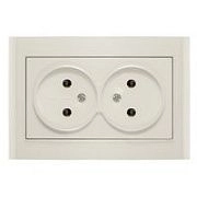 Розетка 2-ая б/з слон. кость СП, 16А, 220В (7948738) Бриллиант