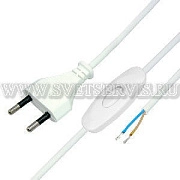 Шнур для бра с прох. выкл. бел. 1,8м  (REXANT)