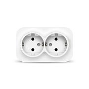 Розетка 2-ая с/з белый ОП 16А, 220В "IONICH" (1419)
