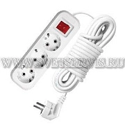 Удлинитель 3*3 ПВС 13А с/з с выключателем (S-303) Универсал (№11)