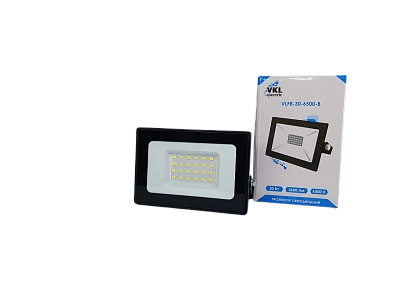 Прожектор светодиодный 30W VLF8-30-6500-B 6500К 3600Лм 220V IP65 черный (122*94*29) VKL electric
