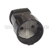 Штепсельное гнездо б/з черный 10А Makel