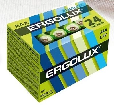 Батарейка LR 03 / ААА ERGOLUX NEW Alkaline BP*24