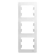 Рамка 3-я вертикальная белый GLOSSA