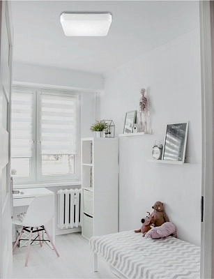 Светильник LED настенно-потолочный "ЗВЕЗДНОЕ НЕБО" 30Вт НБП-Р-2 6500К КВАДРАТ (370*370*78мм, основание 350мм) TANGO РОССИЯ ЦВЕТНАЯ УПАКОВКА