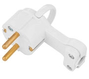 Вилка-невидимка с/з белая В16-061 16А 250В Светоприбор