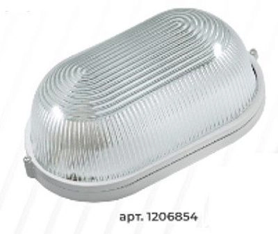 Светильник пылевлагозащищенный 60Вт Овал белый  (НБП 04-60-001 УХЛ1), IP54, (t от - 45° до + 130°) VKL electric