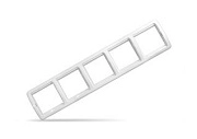 Рамка 5-х местная горизонтальная белая (1037) Валери