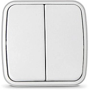 Выключатель 2кл. белый Электра ОП, 10А, 220В СОЮЗ (0031)