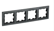 Рамка 4-мест. черн. BRITE (РУ-4-Бр) ИЭК
