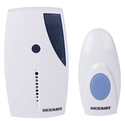 Беспроводной звонок RX-3, 36 мелодий, светод.инд., кнопка IP44 (А23 в компл.) REXANT