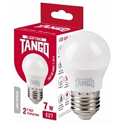 Лампа светодиодная 7W E27 шарик 4000K 220V (TANGO LED G45-7W-E27-W) TANGO  РОССИЯ