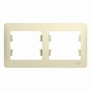 Рамка 2-я горизонтальная бежевый GLOSSA