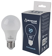 Лампа светодиодная 20W E27 A65 6500K 220V (LED PREMIUM А65-20W-E27-WW) Включай РОССИЯ
