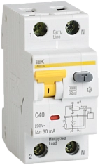 Автоматический выключатель дифференциального тока АВДТ 32 С40 30мА ИЭК KARAT