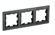 Рамка 3-мест. черн. BRITE (РУ-3-БрЧ) ИЭК