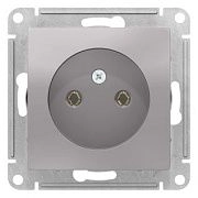 Розетка б/з алюминий СП, 16А (механизм ) ATLAS