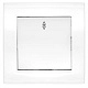 Выключатель 1кл. проходной белый СП, 10А, 220В (7947373) Бриллиант
