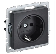 Розетка с/з черн. BRITE СП, 16А (РС11-1-0-БрЧ) (механизм) ИЭК