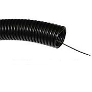 Труба гофриров. ПНД d20 с зондом (10м) ЧЕРНАЯ VKL electric