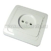 Розетка б/з белый СП, 16А, 220В (В0022) Валери