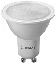 Лампа светодиодная  10W GU10  6500K  матовое стекло 220V OLL-PAR16-10-230-6.5K-GU10  ОНЛАЙТ