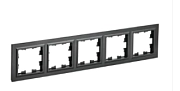 Рамка 5-мест. черн. BRITE (РУ-5-БрЧ) ИЭК