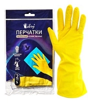 Перчатки латексные хозяйственные ОСОБО ПРОЧНЫЕ р-р S, 48мкм, 33гр, длина 310мм, желтые