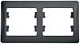 Рамка 2-я горизонтальная антрацит GLOSSA