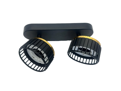 Светильник настенно-потолочный TNG-2GX53-BG-1 "ЭЛИН", цвет черный+золото TANGO (1/30)