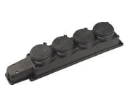 Колодка четырехместная с заглушками с/з 16А 250В IP44 Светоприбор (1/20)