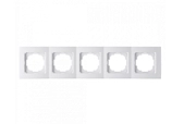 Рамка 5-и местная гориз. белый TOURAN