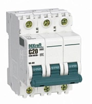 Автоматический выключатель ВА-101 3Р 20А 4.5кА х-ка С DEKraft