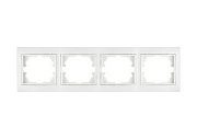 Рамка 4-х местная горизонтальная белый СП TANGO