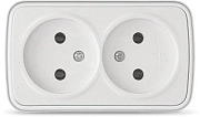 Розетка 2-ая б/з белый Электра ОП, 10А, 220В СОЮЗ (0024)