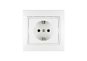 Розетка с/з белый СП 16А, 250В, керамика TANGO
