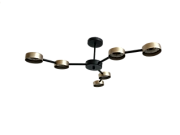 Люстра TNG-6GX53-BG-1 "НОРДИС", цвет черный+золото TANGO  (1/6)