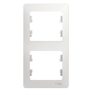 Рамка 2-я вертикальная белый GLOSSA